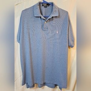 Polo Ralph Lauren shirt L light blue, pink pony Logo (gx)